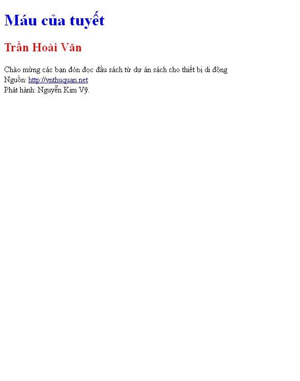 Máu của tuyết