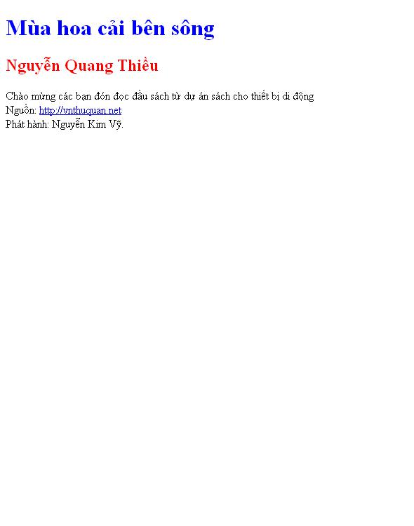 Mùa hoa cải bên sông