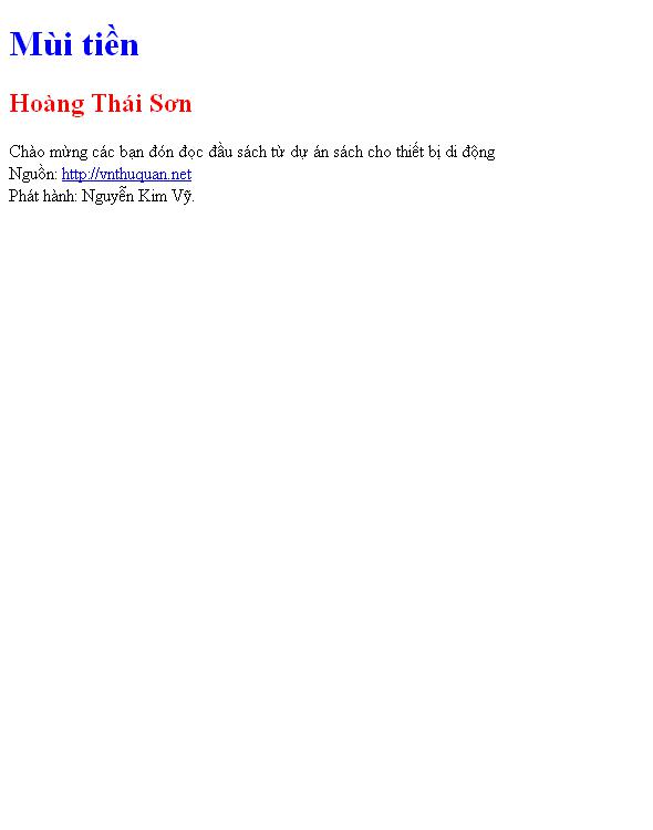Mùi tiền