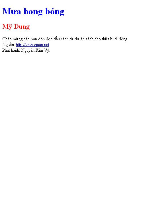 Mưa bong bóng