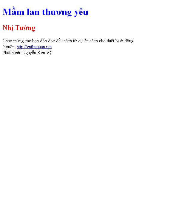 Mầm lan thương yêu