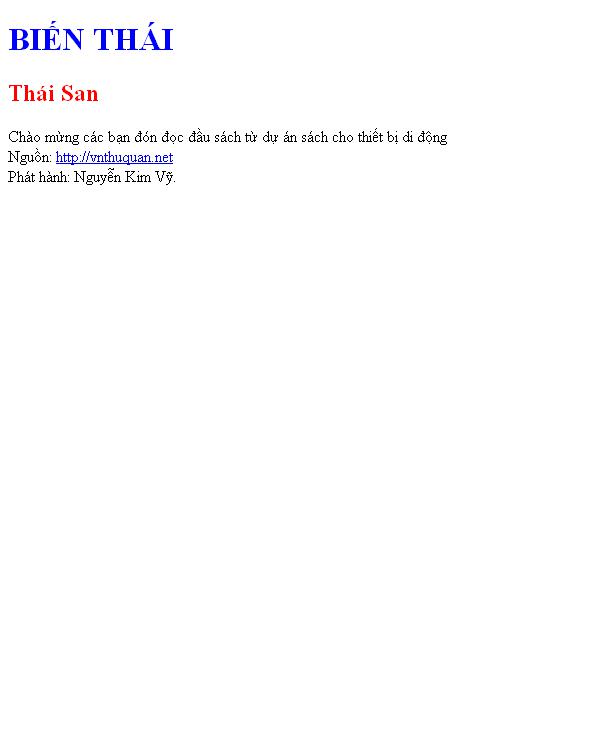 BIẾN THÁI