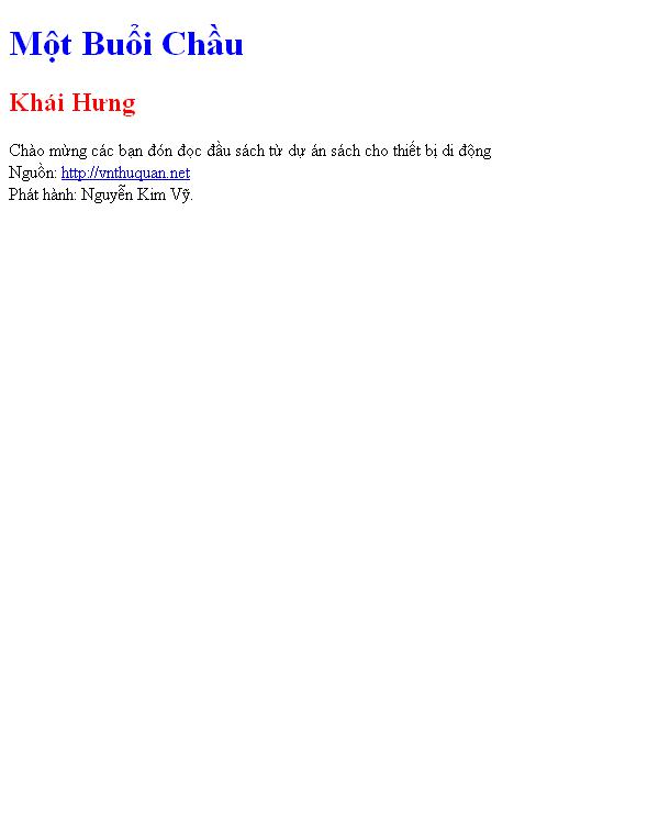 Một Buổi Chầu
