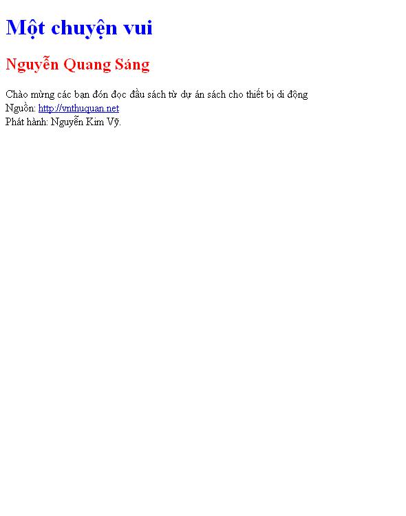 Một chuyện vui
