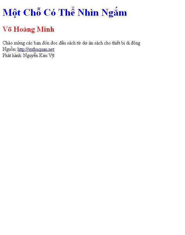 Một Chỗ Có Thể Nhìn Ngắm