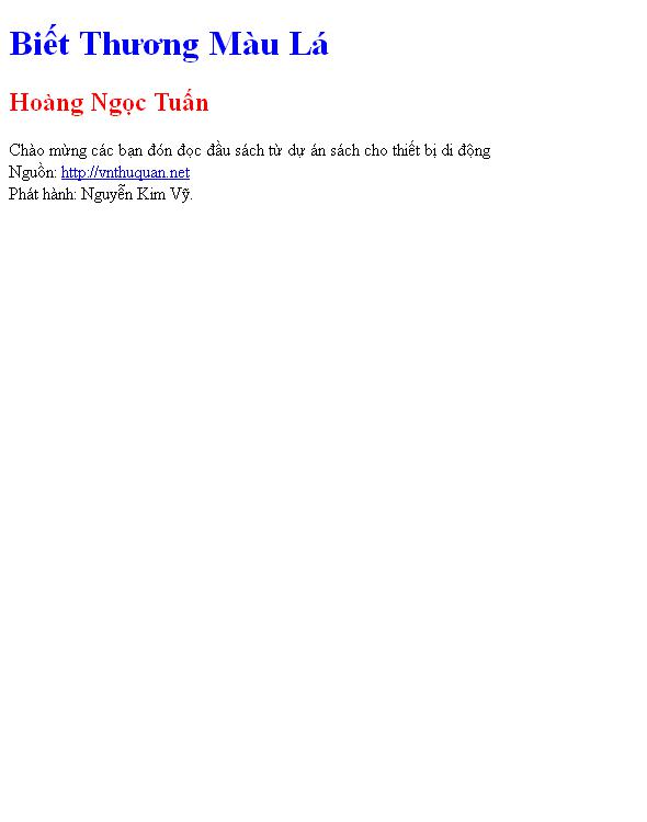 Biết Thương Màu Lá