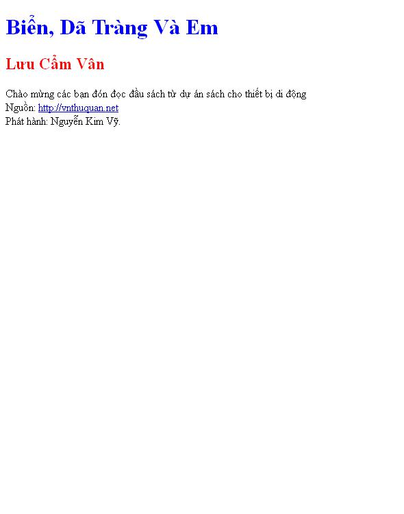 Biển, Dã Tràng Và Em