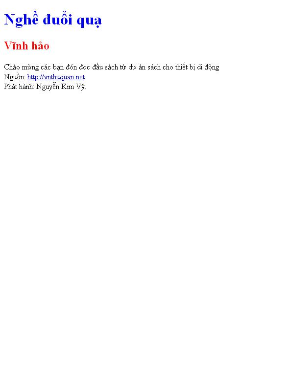 Nghề đuổi quạ