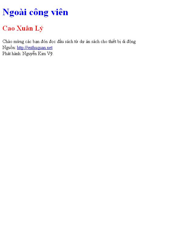 Ngoài công viên