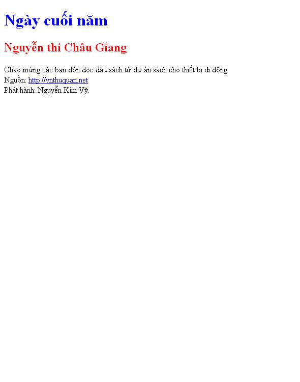Ngày cuối năm