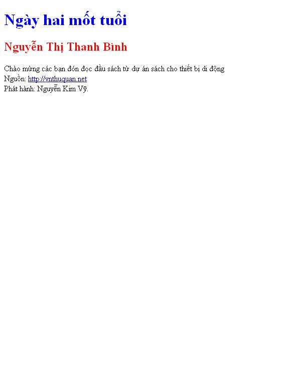 Ngày hai mốt tuổi