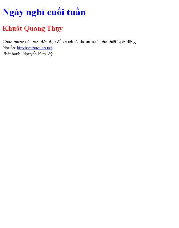 Ngày nghỉ cuối tuần