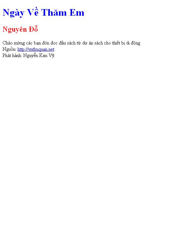 Ngày Về Thăm Em