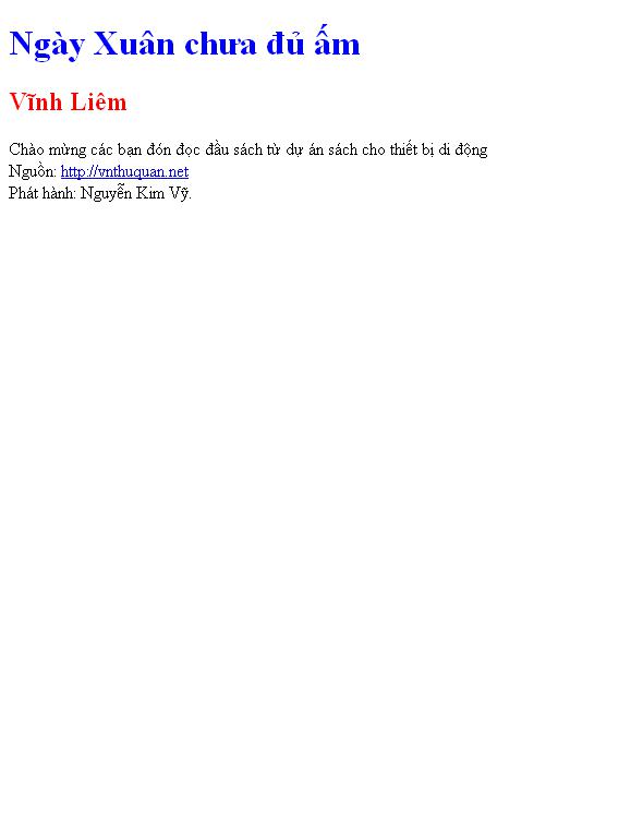 Ngày Xuân chưa đủ ấm