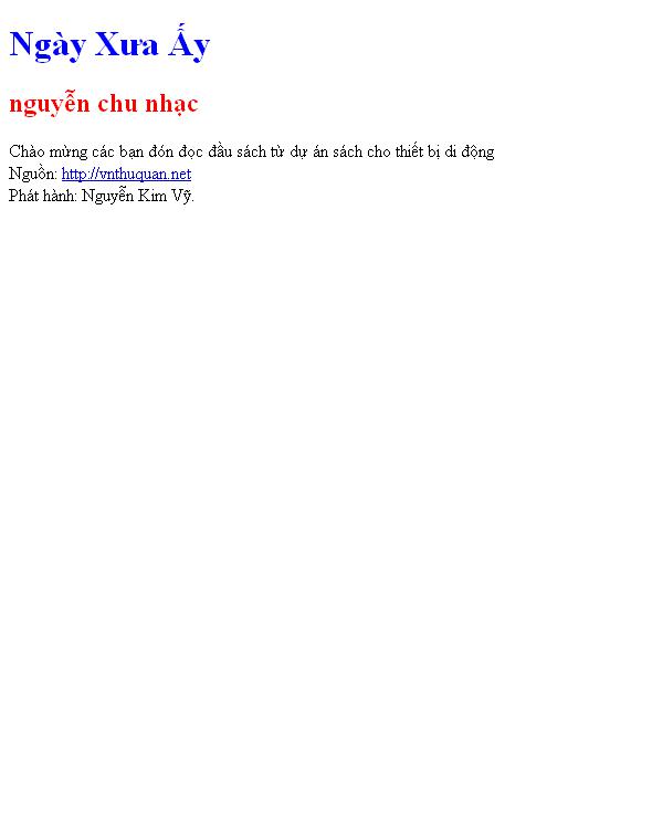 Ngày Xưa Ấy