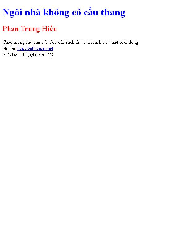 Ngôi nhà không có cầu thang