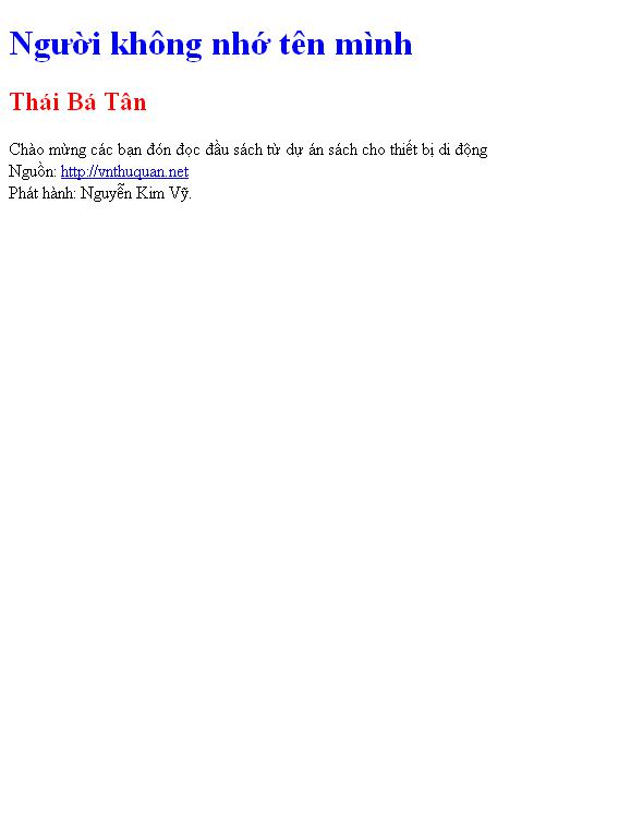 Người không nhớ tên mình