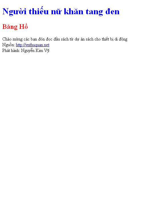Người thiếu nữ khăn tang đen