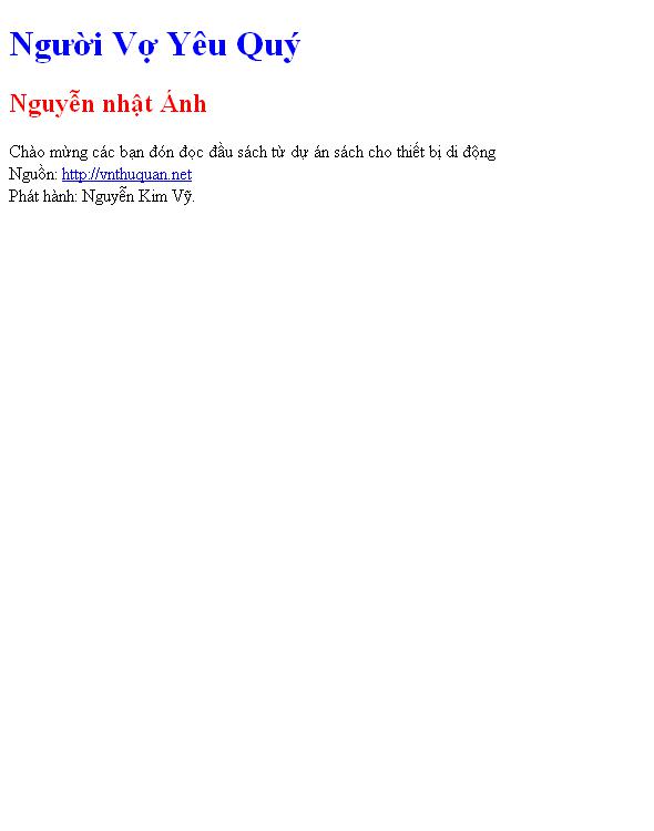 Người Vợ Yêu Quý