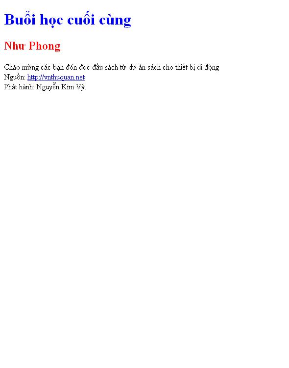 Buổi học cuối cùng