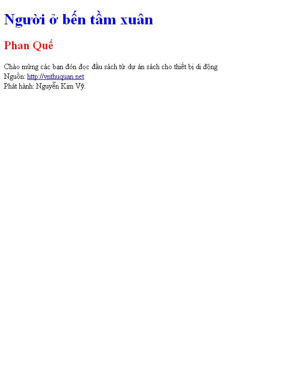 Người ở bến tầm xuân