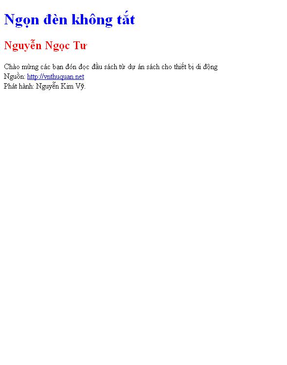 Ngọn đèn không tắt