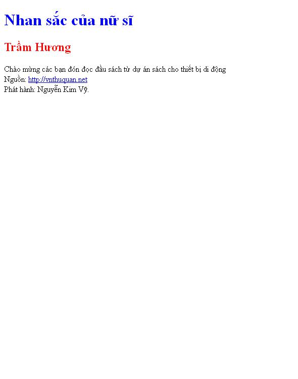 Nhan sắc của nữ sĩ