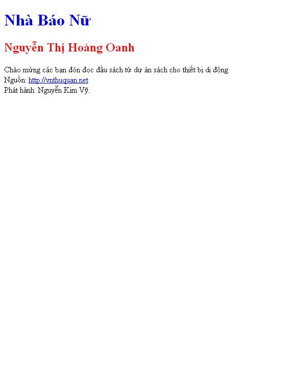 Nhà Báo Nữ