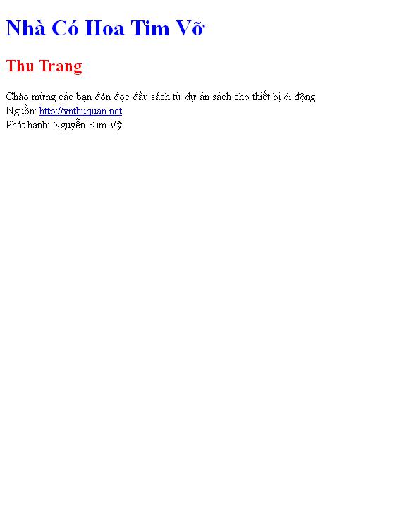 Nhà Có Hoa Tim Vỡ