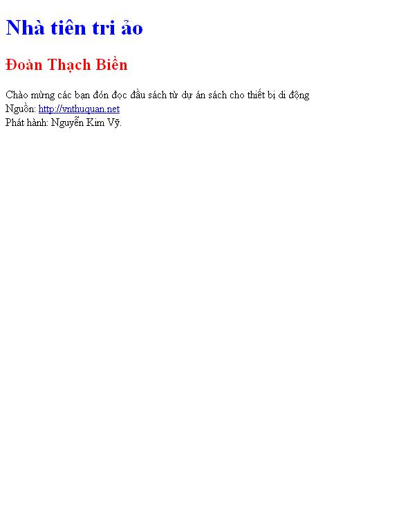 Nhà tiên tri ảo