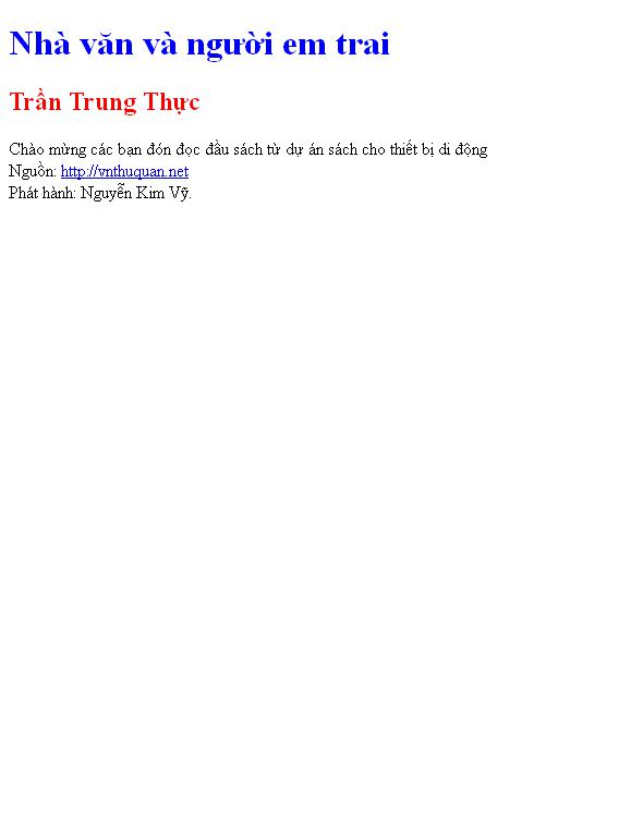 Nhà văn và người em trai