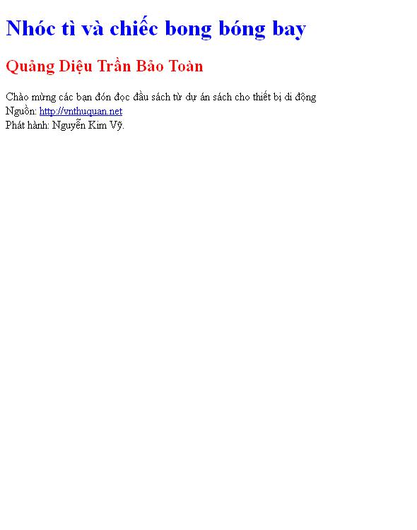 Nhóc tì và chiếc bong bóng bay