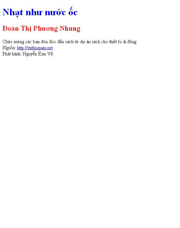 Nhạt như nước ốc