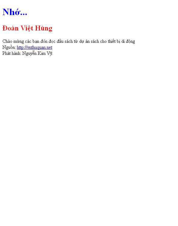 Nhớ...