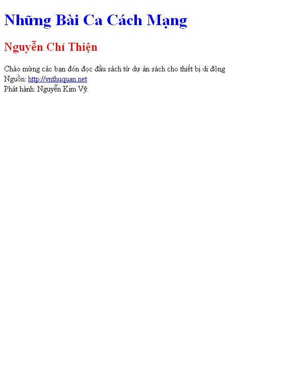 Những Bài Ca Cách Mạng
