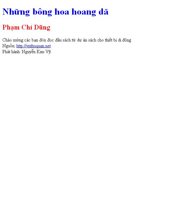 Những bông hoa hoang dã