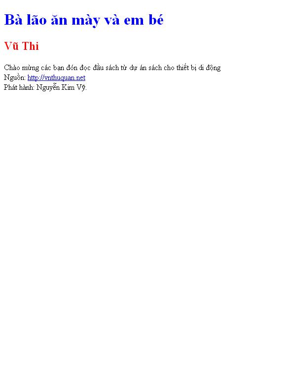 Bà lão ăn mày và em bé