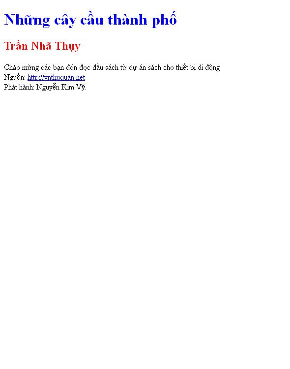 Những cây cầu thành phố