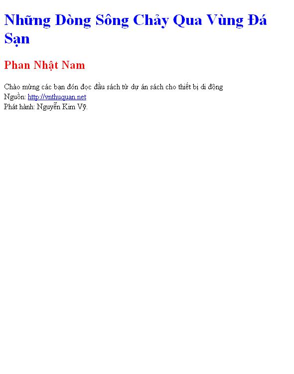 Những Dòng Sông Chảy Qua Vùng Đá Sạn