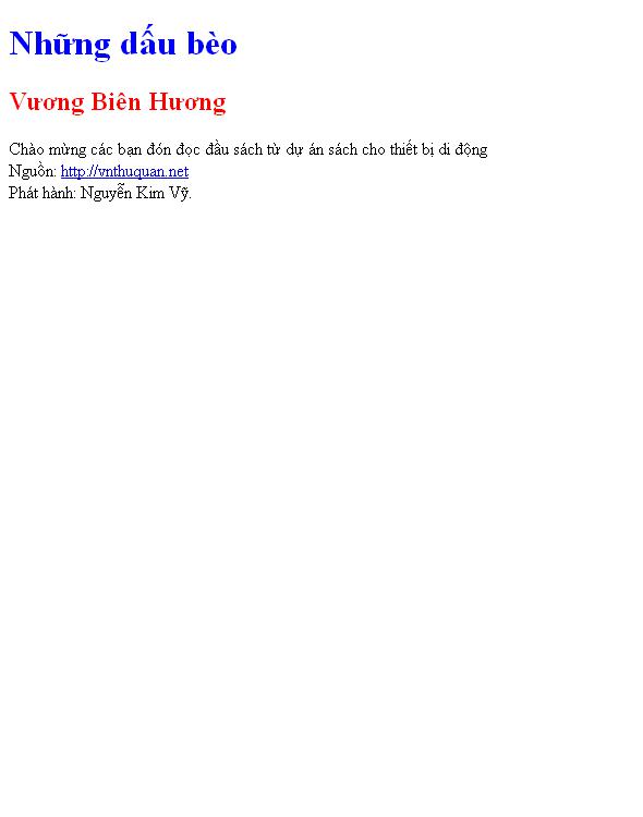 Những dấu bèo