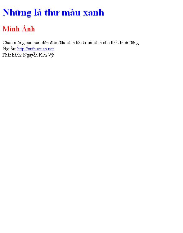 Những lá thư màu xanh