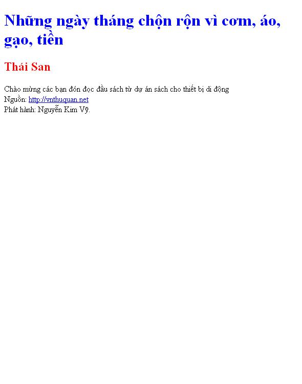 Những ngày tháng chộn rộn vì cơm, áo, gạo, tiền