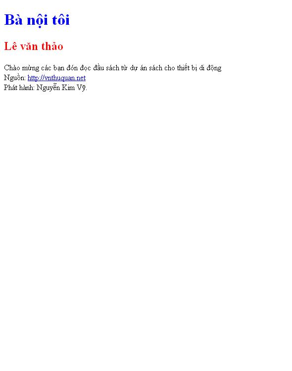 Bà nội tôi