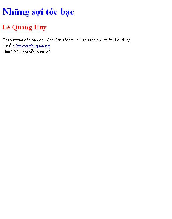 Những sợi tóc bạc