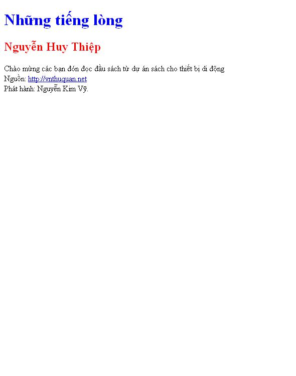 Những tiếng lòng