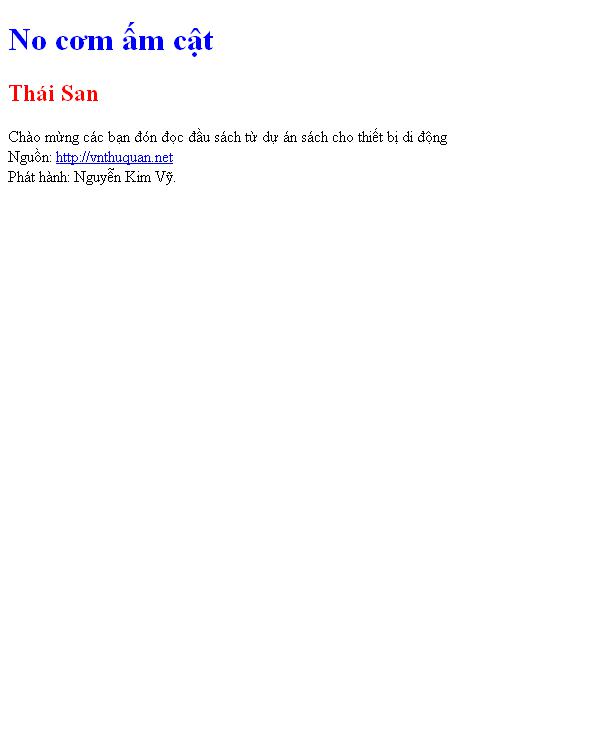No cơm ấm cật