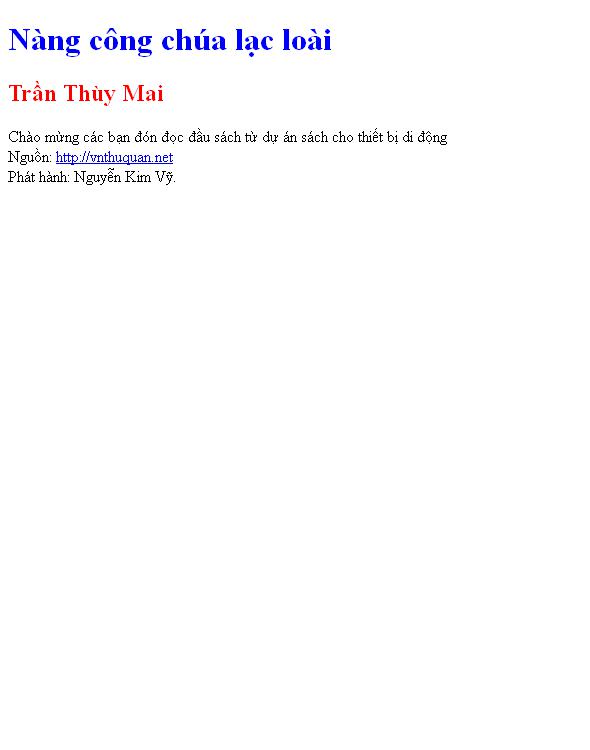 Nàng công chúa lạc loài