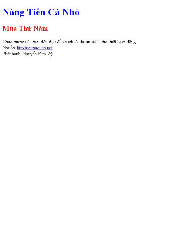 Nàng Tiên Cá Nhỏ