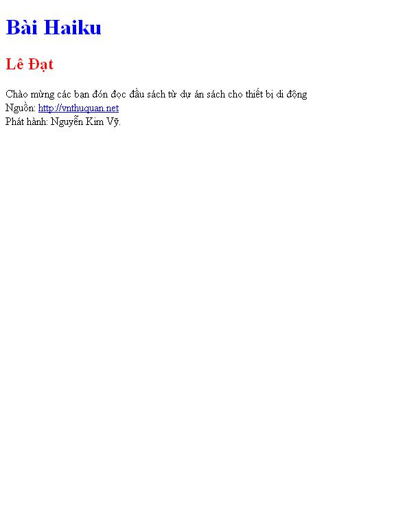 Bài Haiku