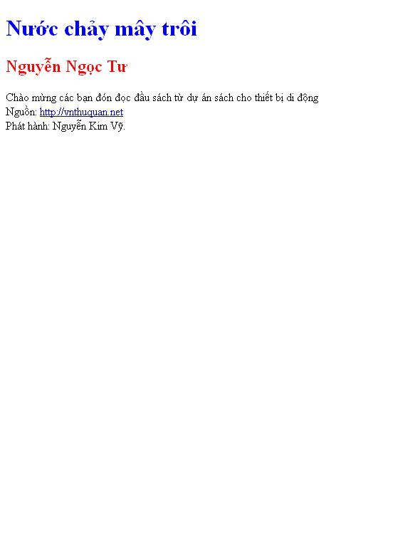 Nước chảy mây trôi